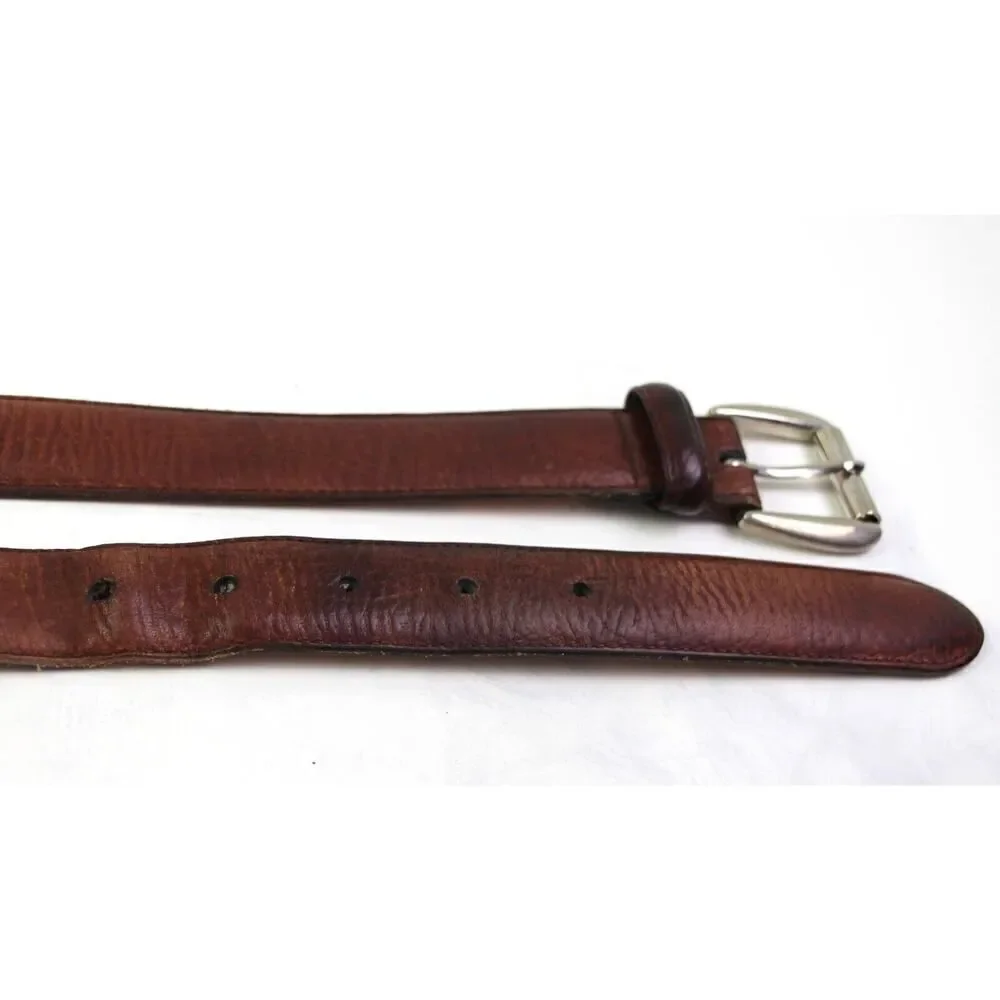 VTG Polo Ralph Lauren BROWN REAL LEATHER 1 1/8
